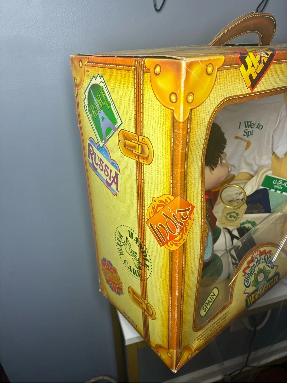 1985 Cabbage Patch Kids World Traveler Spain Marcel Coleco NOS Box